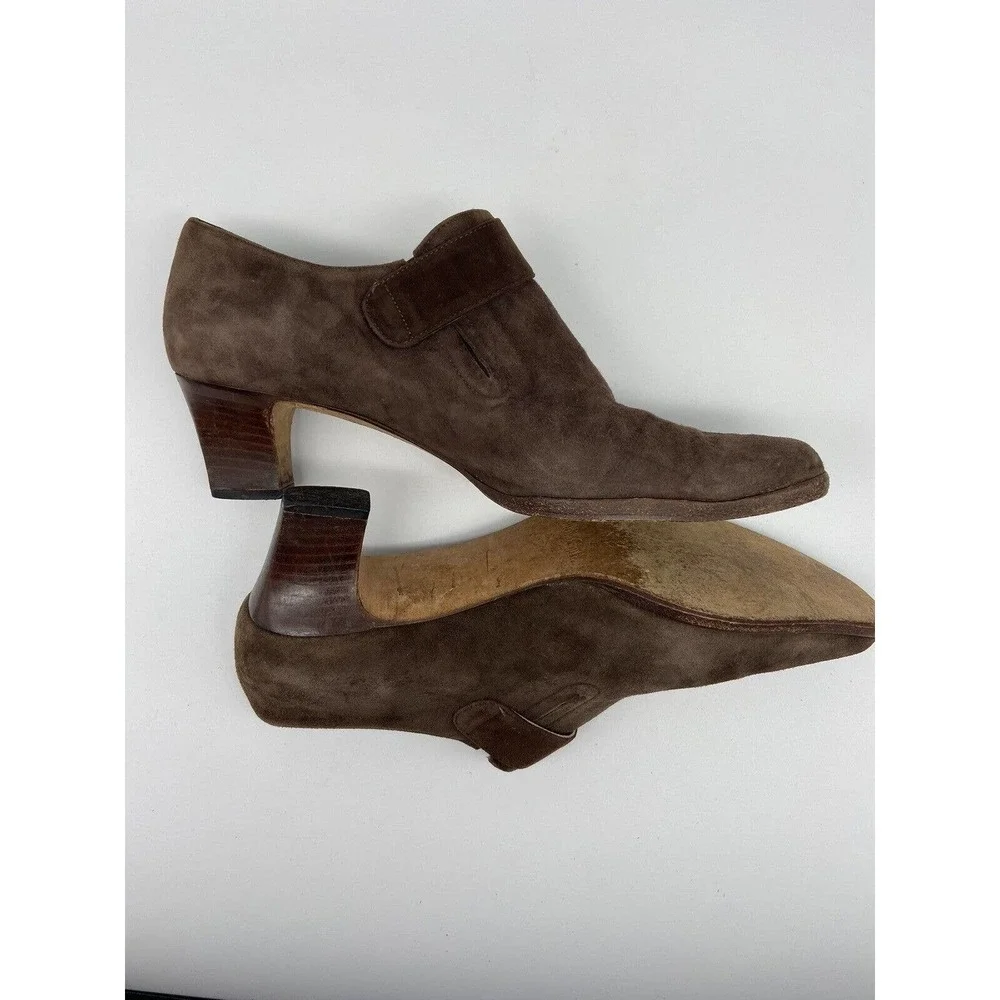 Bob Ellis Shoes Women 8.5 Vintage Claudia City All Leather Buckle Italy Heel‎